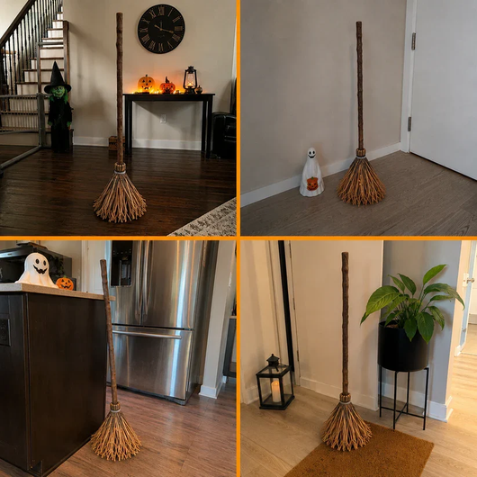 SpookyBroom displayed in different rooms